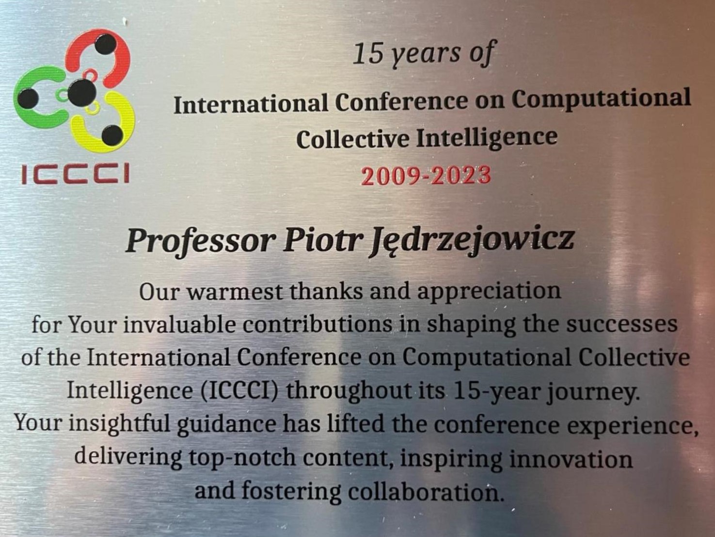 Thanks to Prof. Piotr Jedrzejowicz