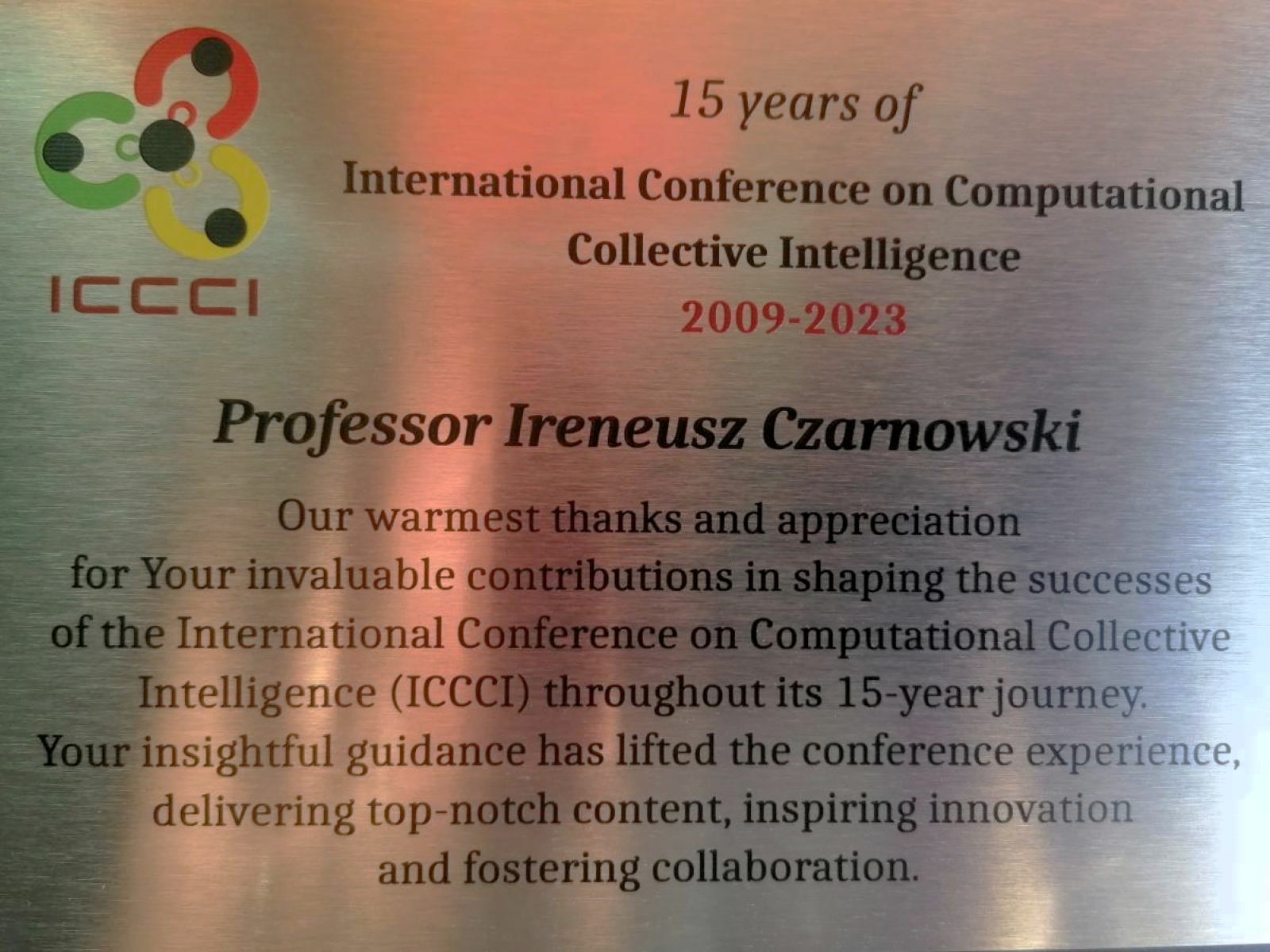 Thanks to Prof. Ireneusz Czarnowski